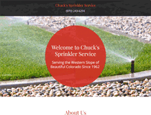 Tablet Screenshot of chuckssprinklers.com